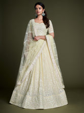 Light Lemon Heavy Georgette Embroidery with Sequins Work Lehenga